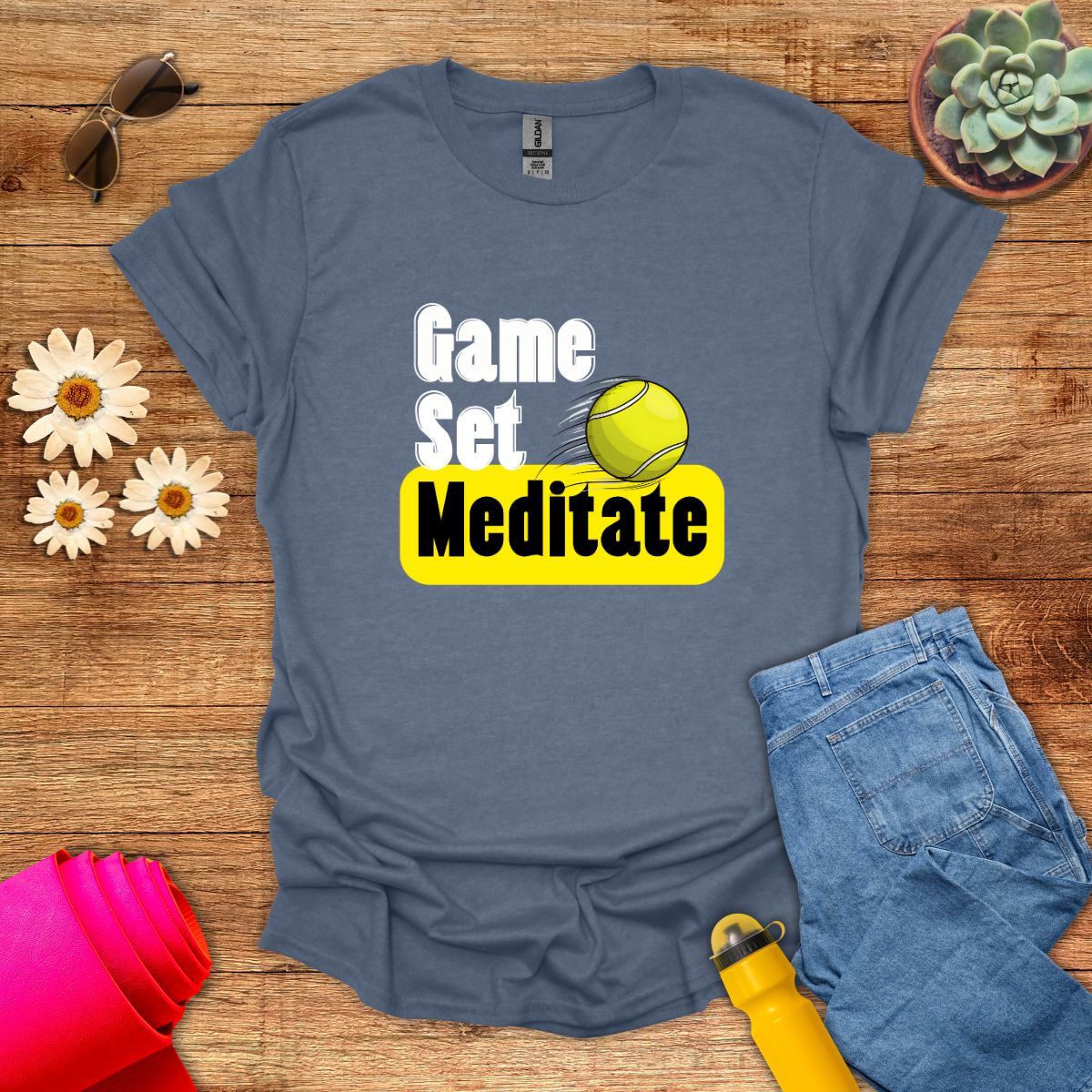 Game Set Meditate Tennis-Inspired T-Shirt