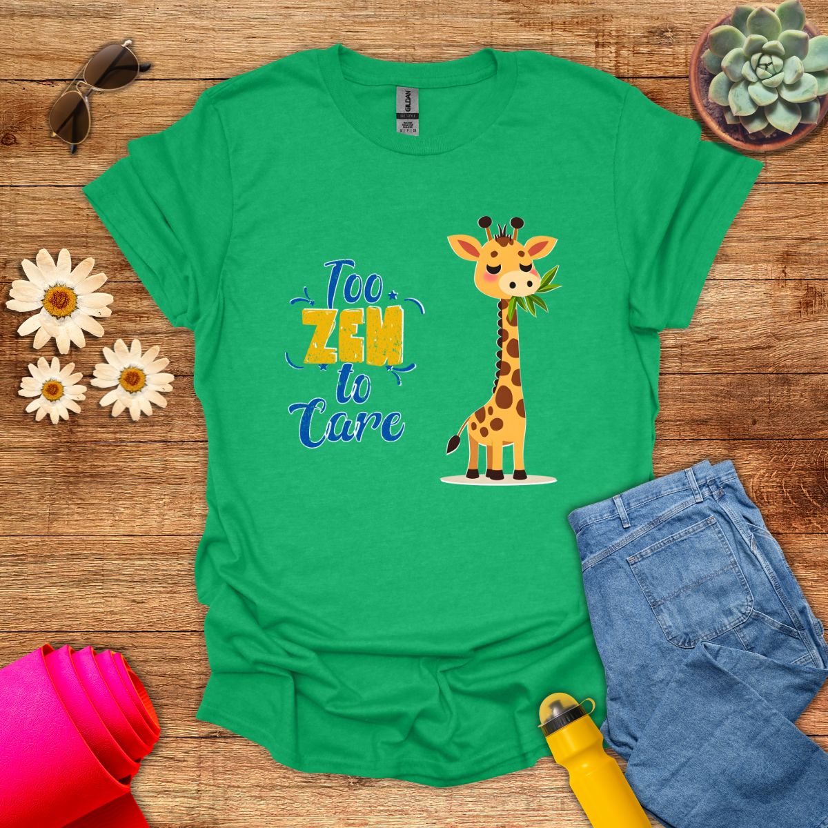 Adorable Too Zen To Care Yoga T-Shirt