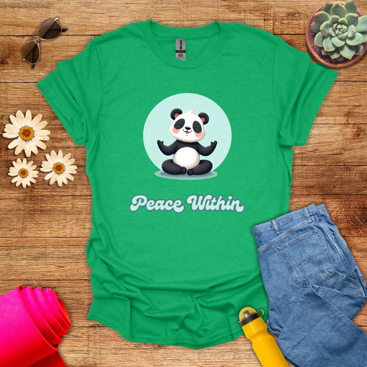 Adorable Meditating Peace Within Panda T-Shirt