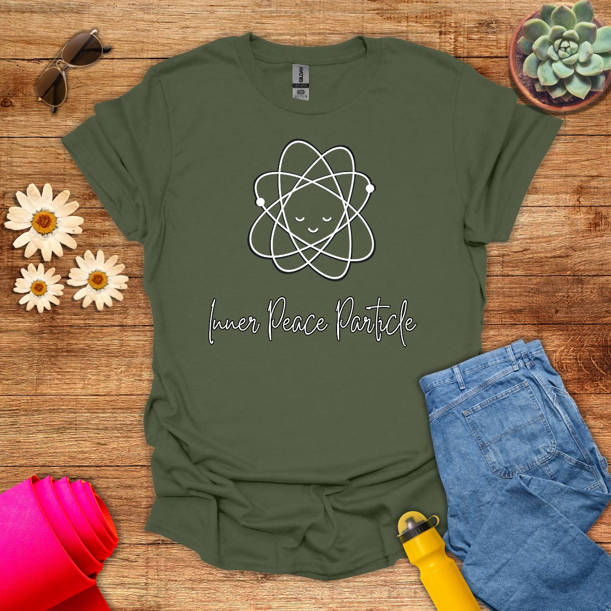 Inner Peace Particle Science Meditation T-Shirt