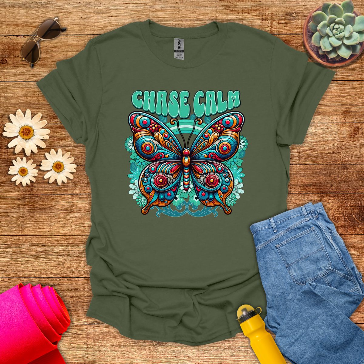 Chase Calm Inspiring Meditation T-Shirt