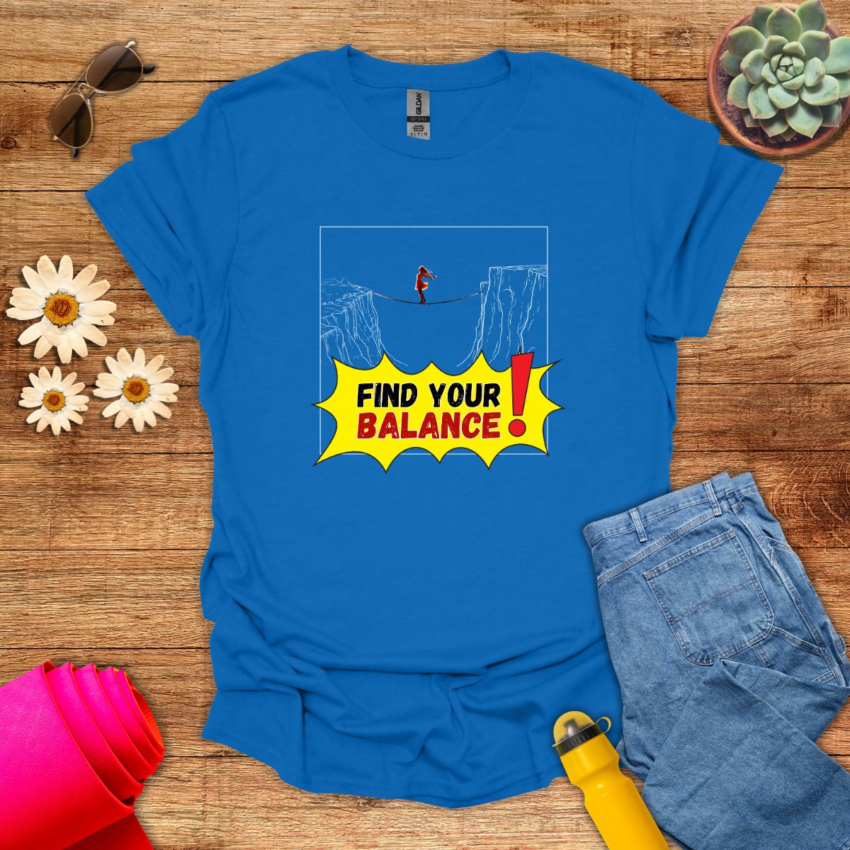 Find Your Balance Empowering Graphic T-Shirt