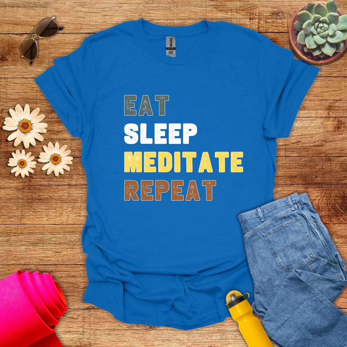 Eat Sleep Meditate Repeat T-Shirt