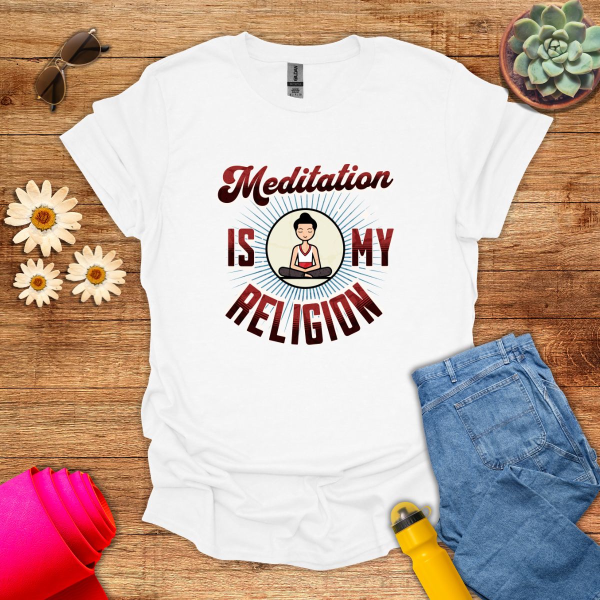 Meditation Is My Religion Motivational T-Shirt